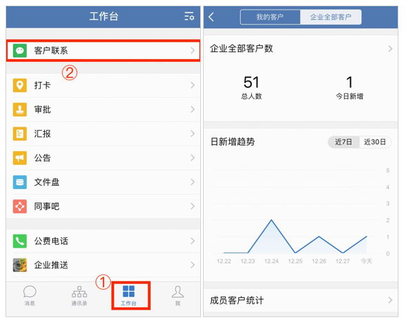 企业微信，如何开通客户联系？
