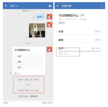 企业微信投票结束后能看到是谁投的吗？