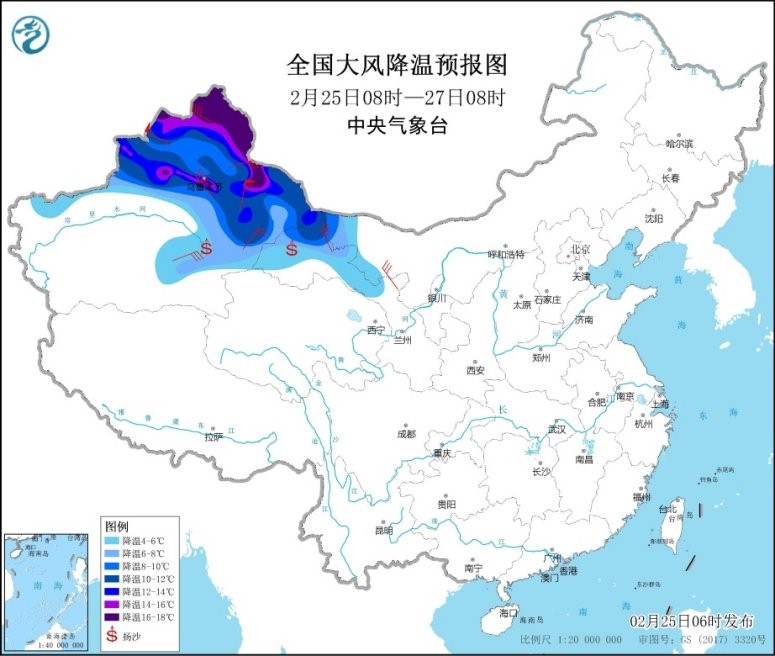 强冷空气将影响我国，今明陕西、河南、山东局地大雪！