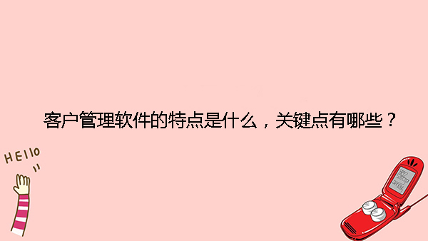 客户管理软件的特点是什么，关键点有哪些？