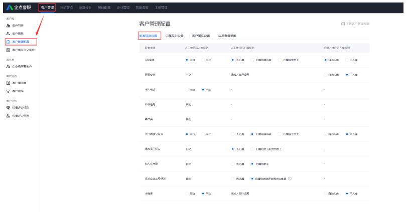 企点客服系统中如何设置新客规则？