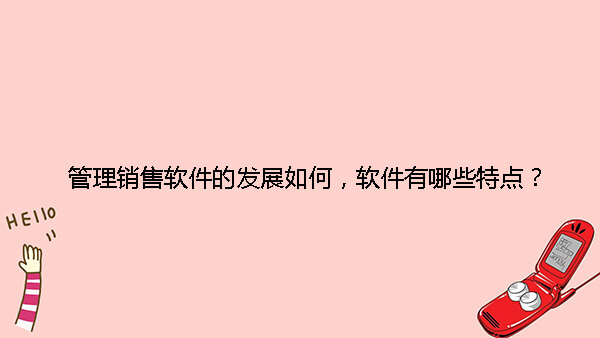 管理销售软件的发展如何，软件有哪些特点？